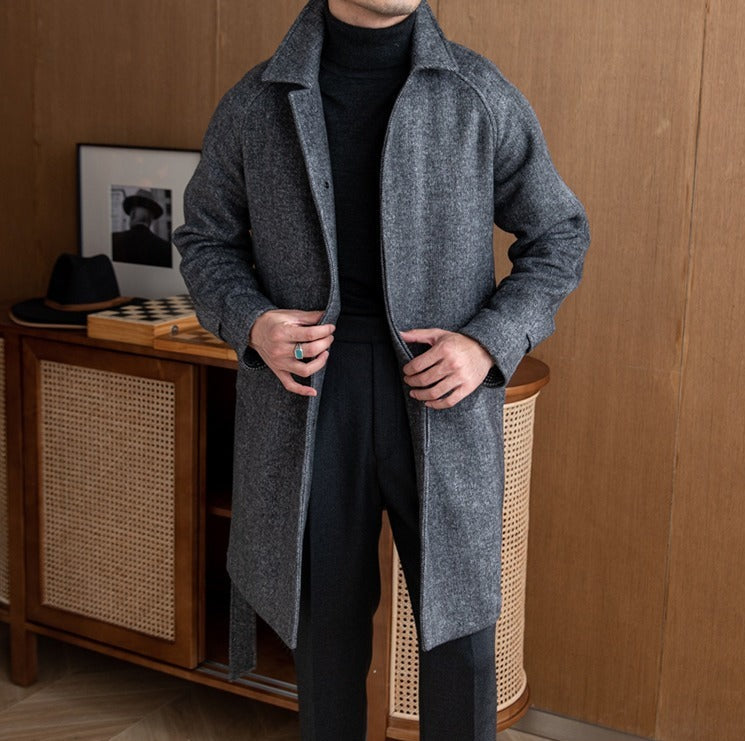 Raglan wool sale coat