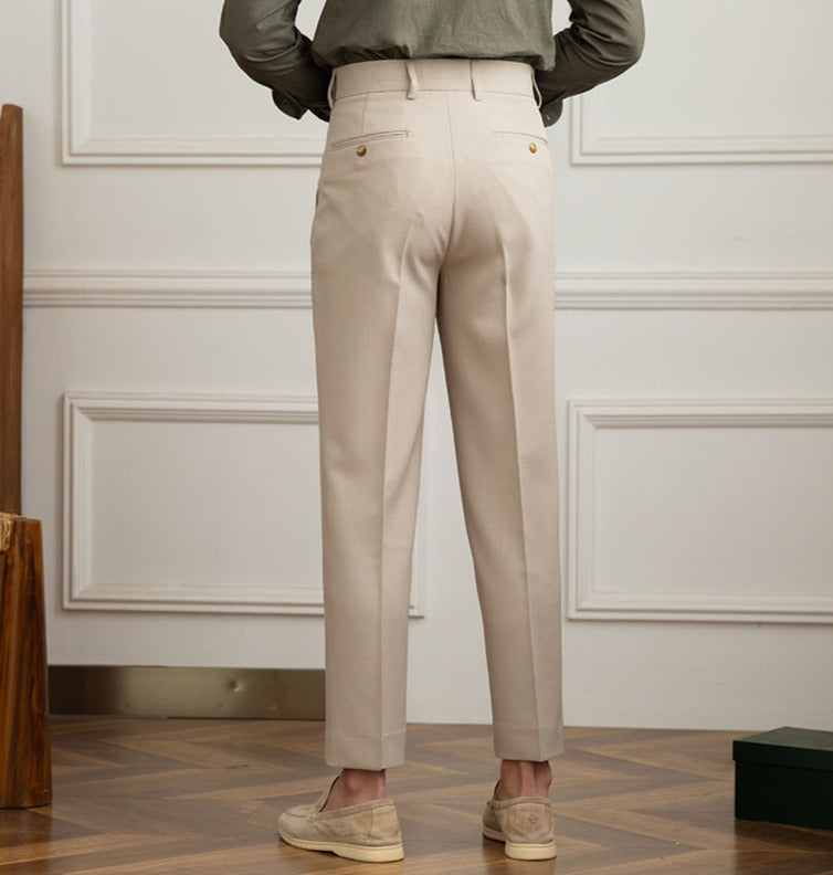 Avignon Double Pleated Straight Fit Trousers