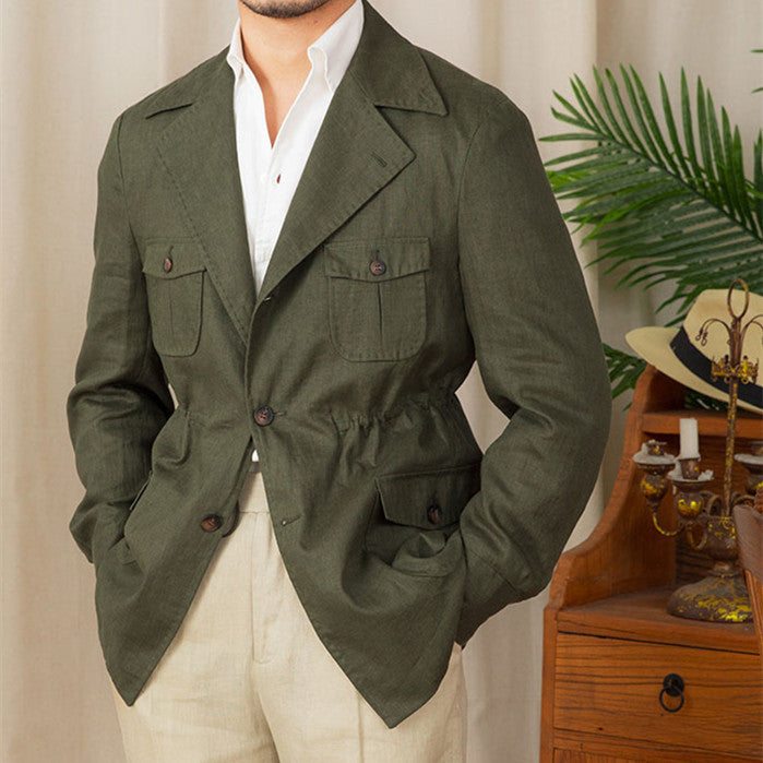 Potenza Linen Safari Jacket