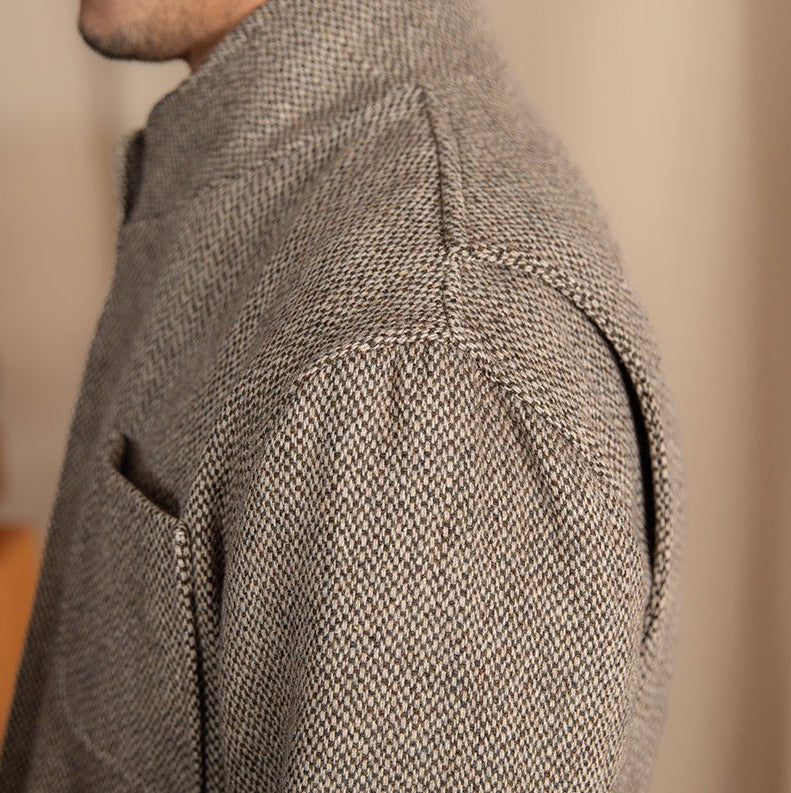 Eton Wool Blend Herringbone Sport Coat