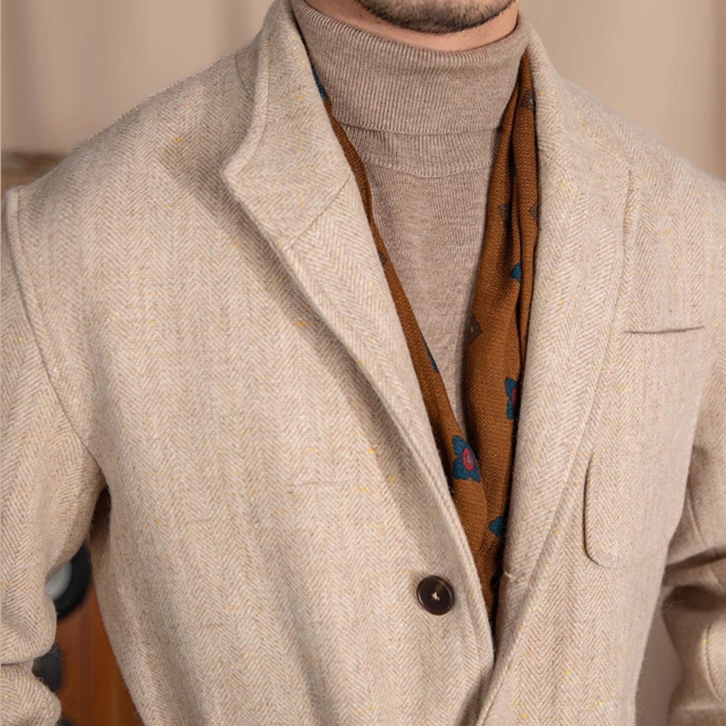 Eton Wool Tweed Herringbone Sport Coat