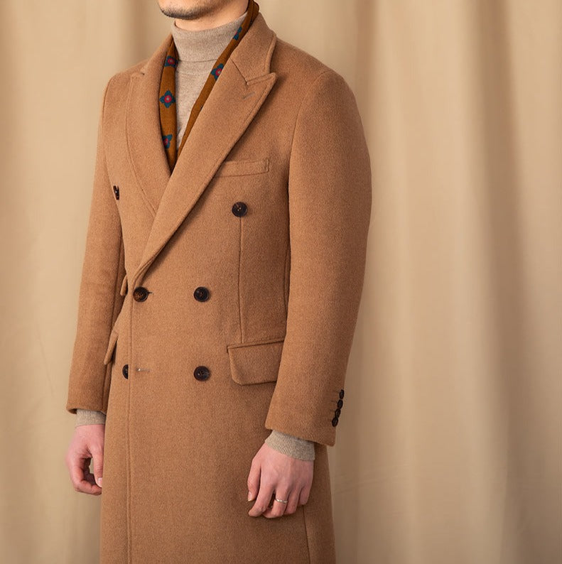 Firenze Wool Blend Double Breasted Polo Coat