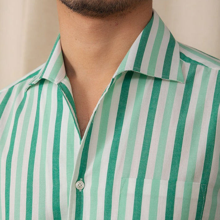 Amalfi Striped Cotton Long Sleeve Shirt