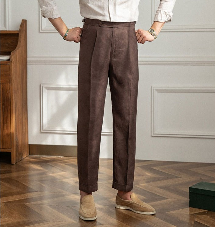 LXXV Linen Pleated Pants | lxxv