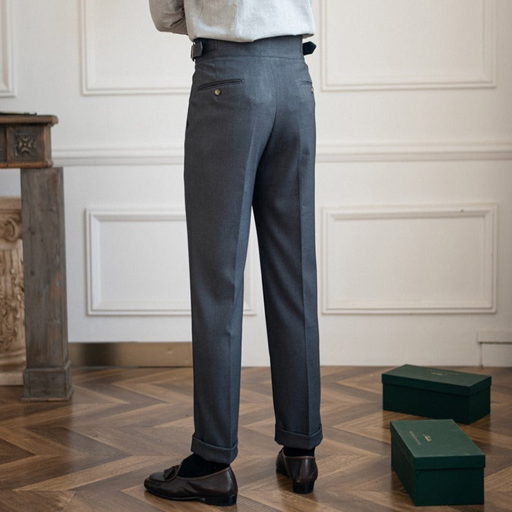 Cipressa Gurkha Straight Fit Pleated Trousers