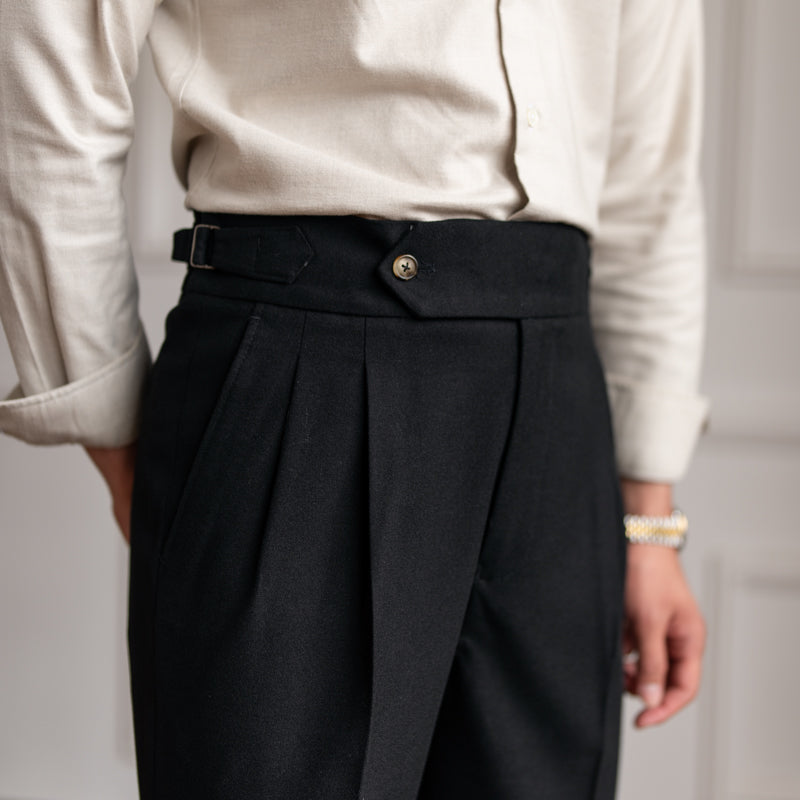 Everyday Straight Fit Pleated Trousers