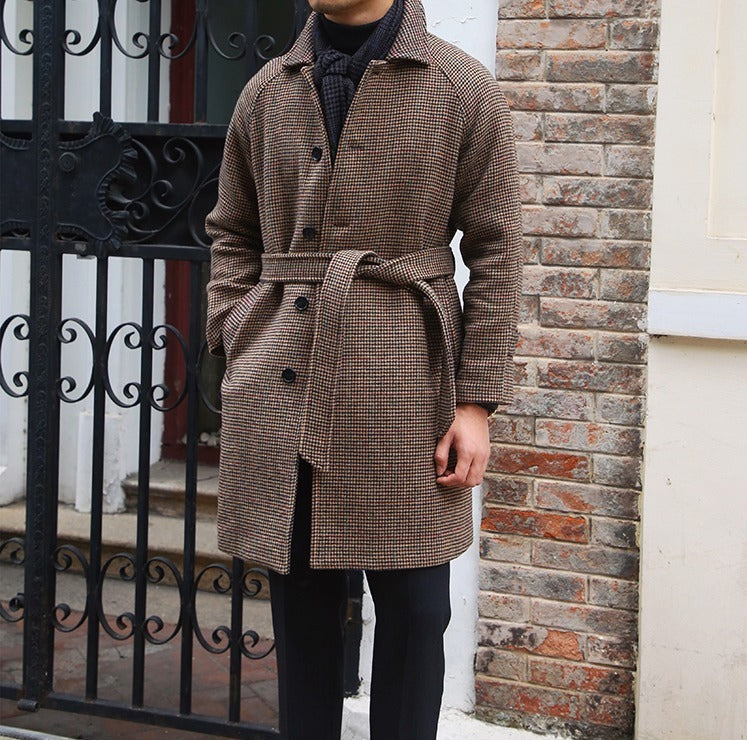 Herringbone overcoat on sale