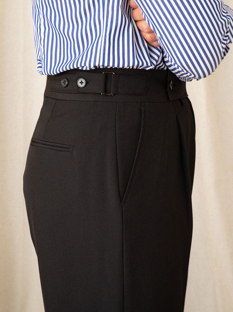 Sicily Pleated Straight Fit Trousers