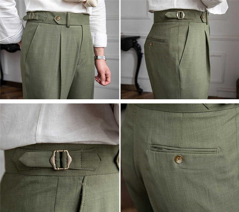 Brunello Cucinelli Men's Single-Pleat Cotton Trousers | Neiman Marcus