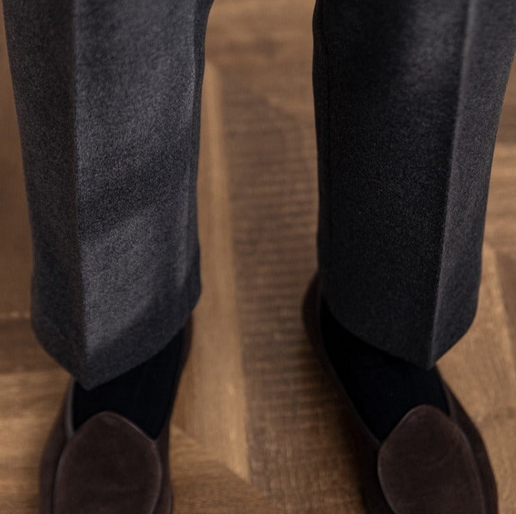 Bristol Wool Felt Straight Fit Trousers