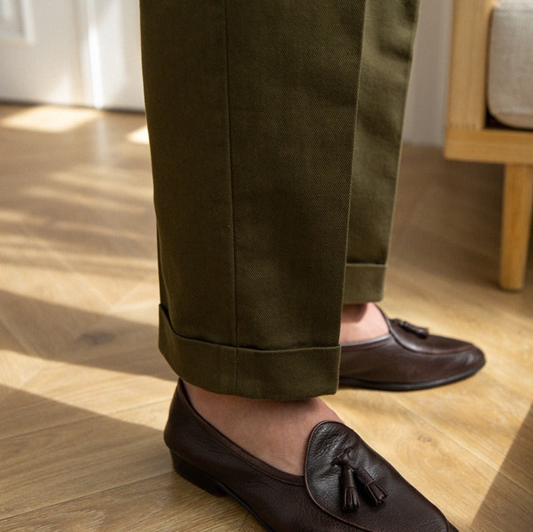 Cotton Twill Antibes Straight Fit Trousers