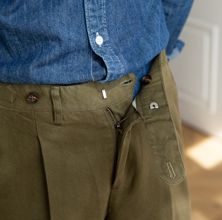 Cotton Twill Antibes Straight Fit Trousers