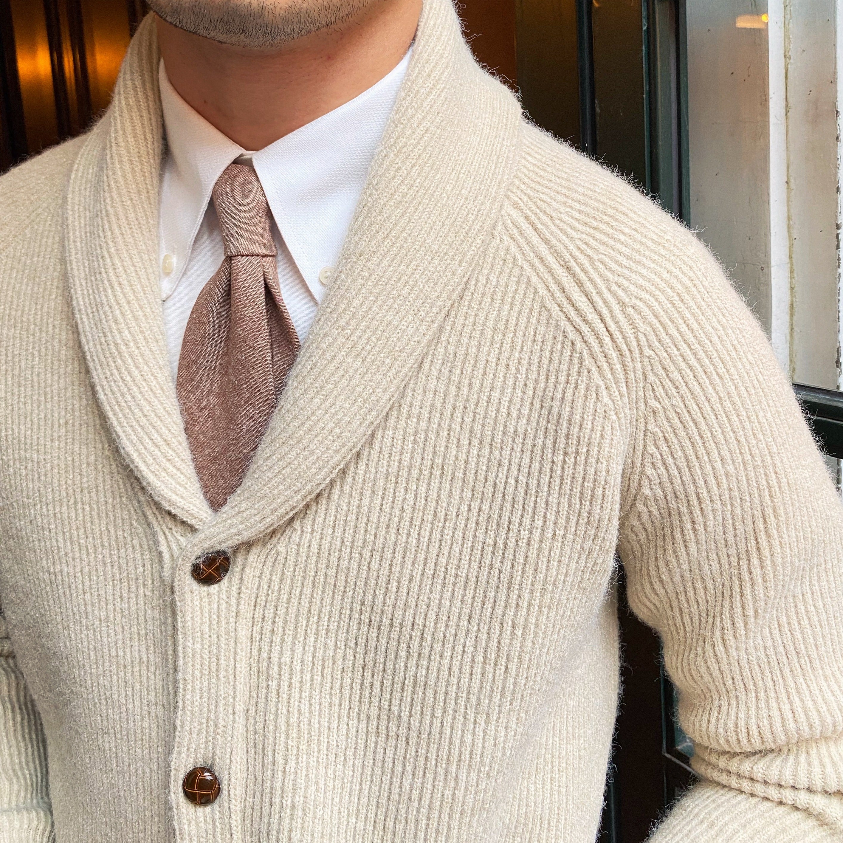 Bond Street Shawl Collar Knitted Cardigan