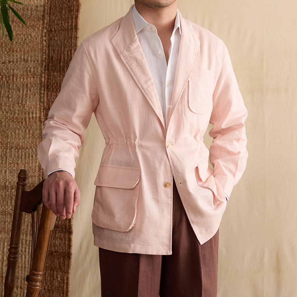 Linen blend popular eton suit