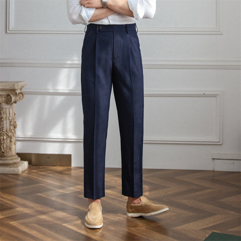 THE ROW Carl Wide-Leg Pleated Wool-Jacquard Trousers for Men | MR PORTER