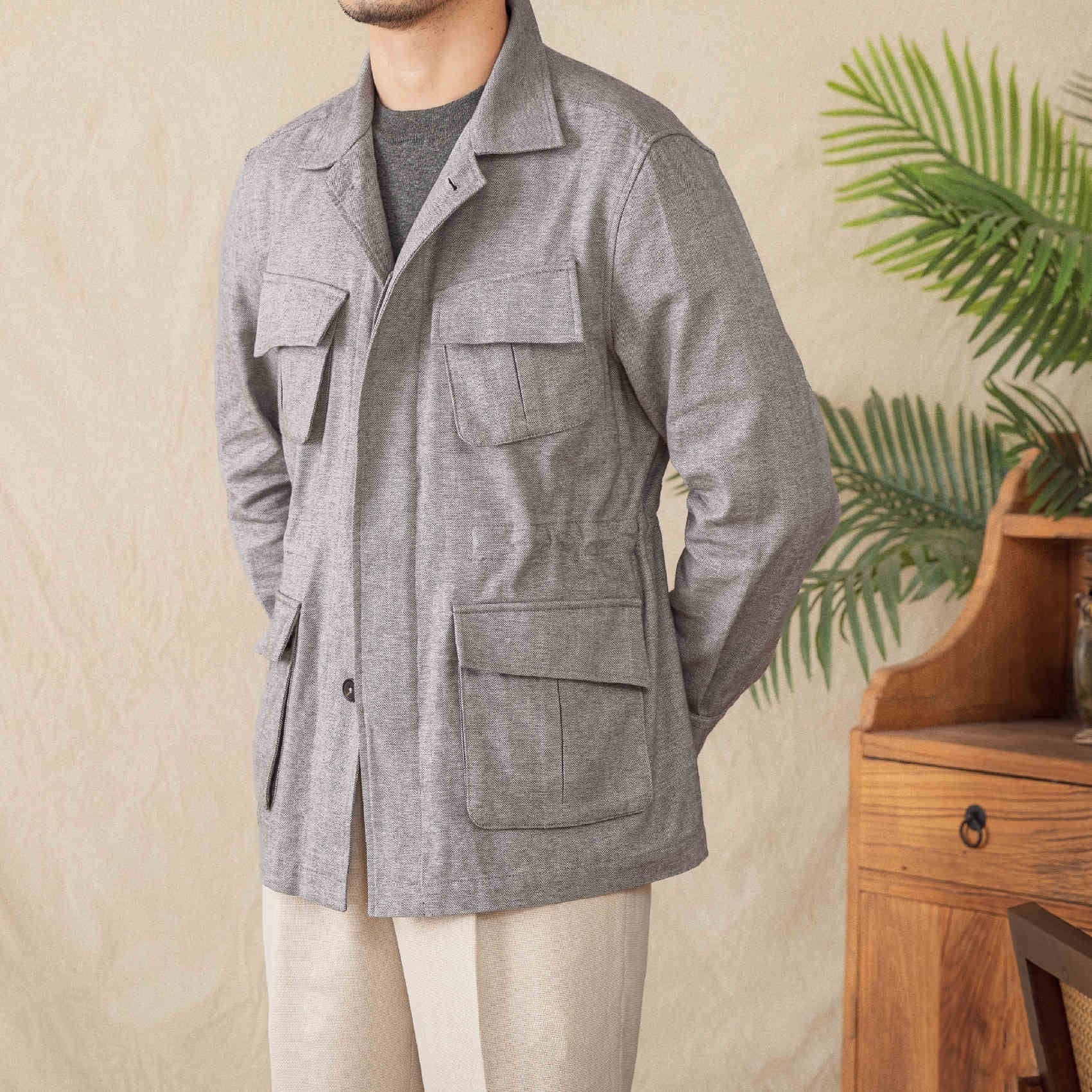 Herringbone Cotton Hunting Jacket