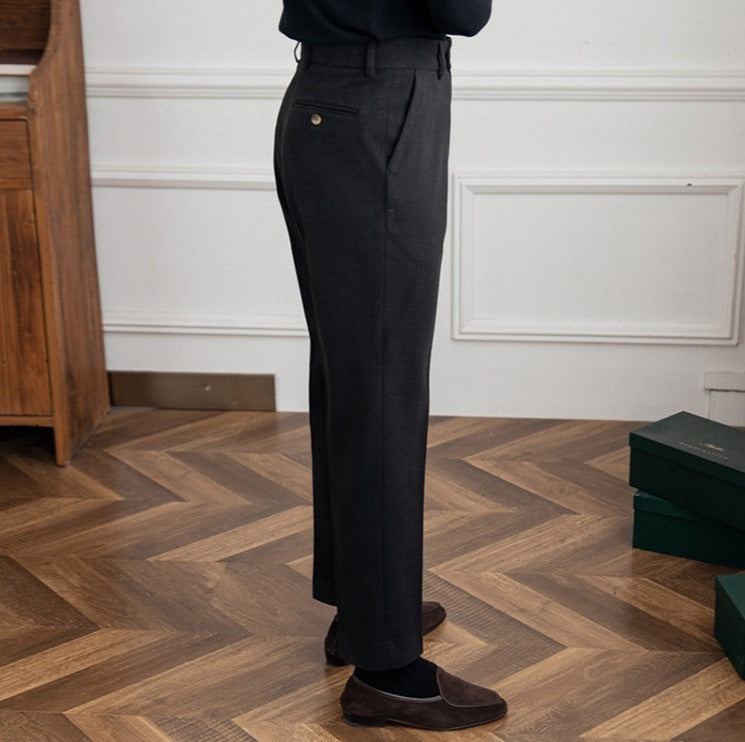 Bristol Wool Felt Straight Fit Trousers