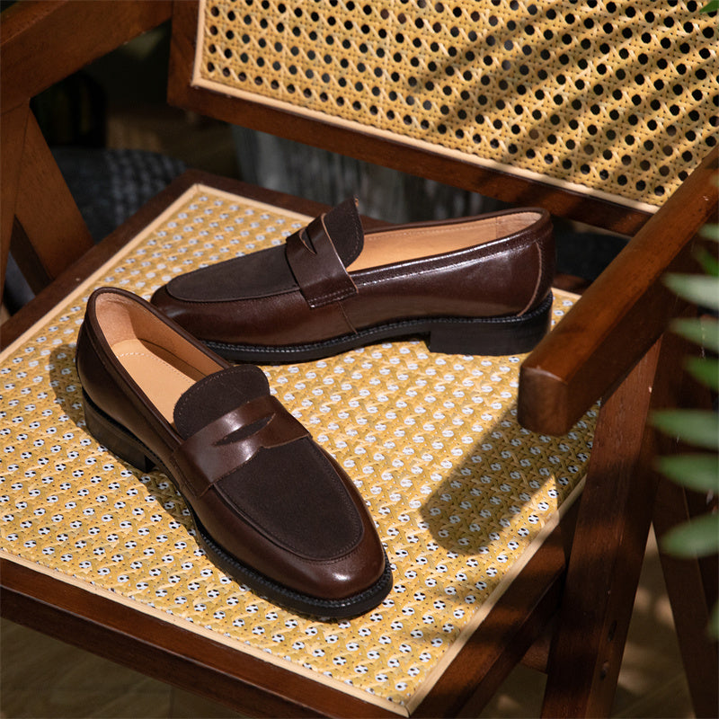 Paris Contrast Penny Loafers