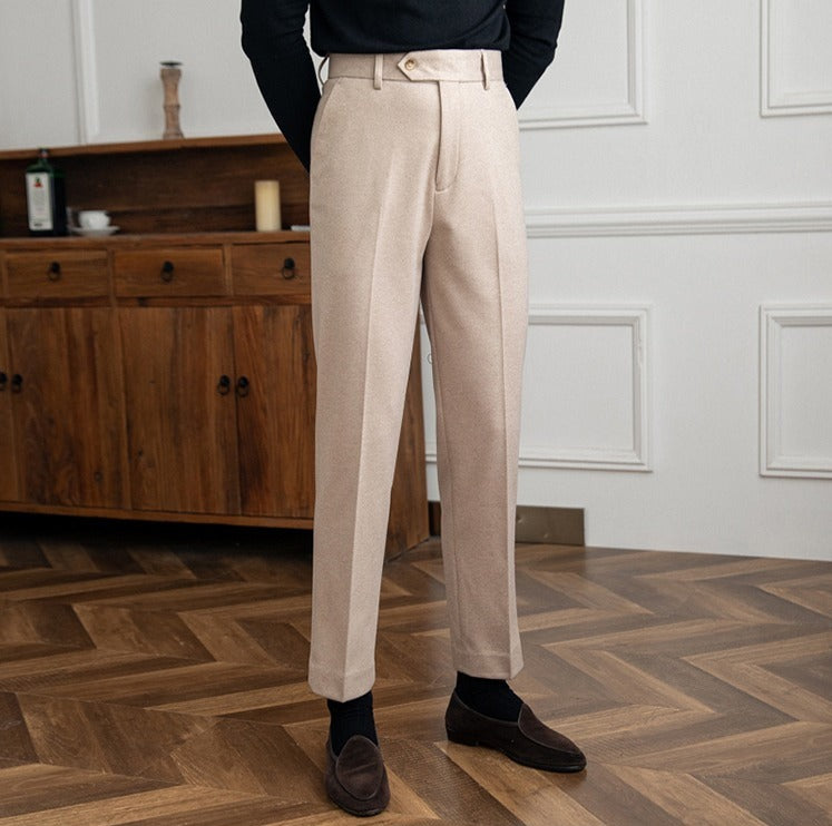 Bristol Wool Felt Straight Fit Trousers