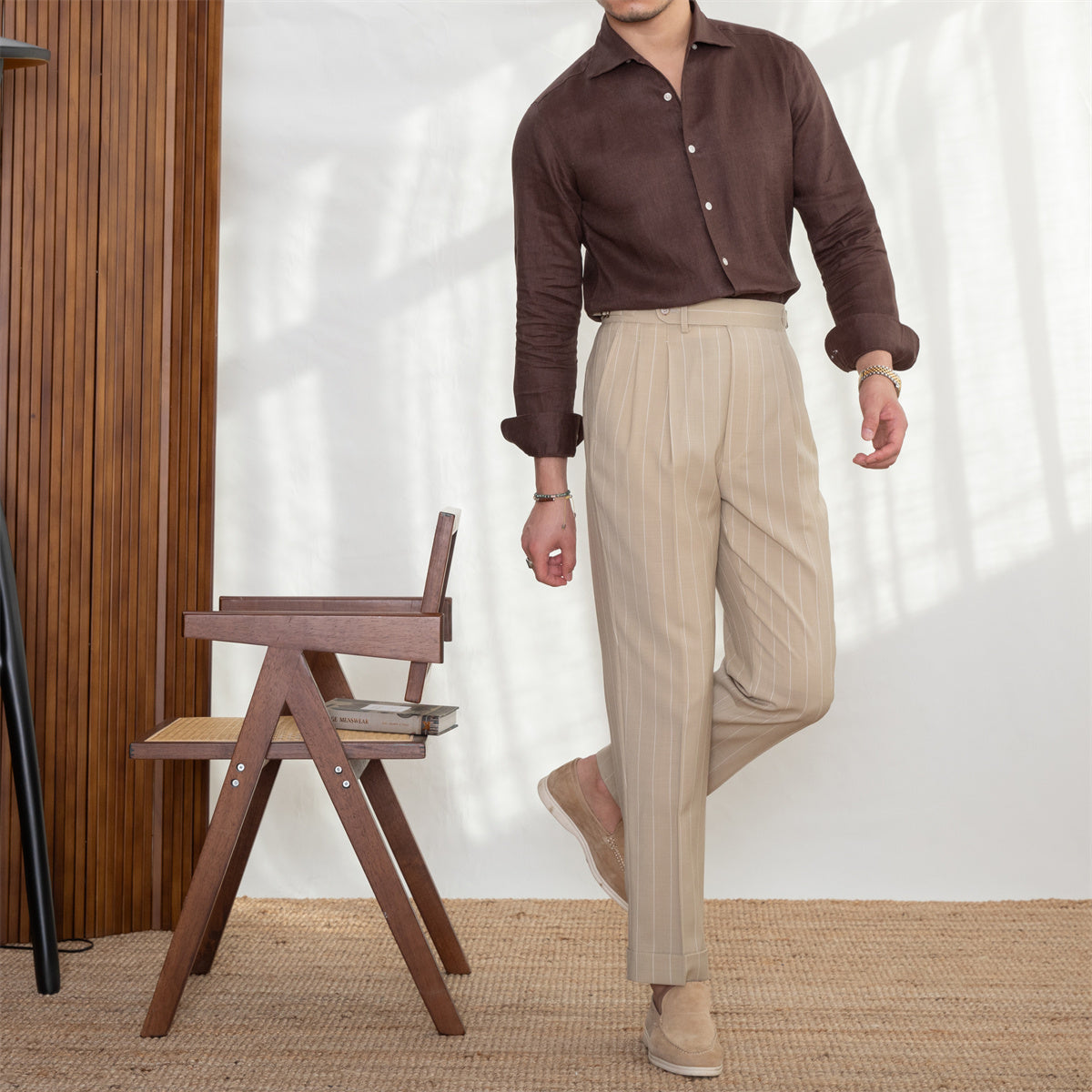 Portofino Linen Cutaway Long Sleeve Shirt