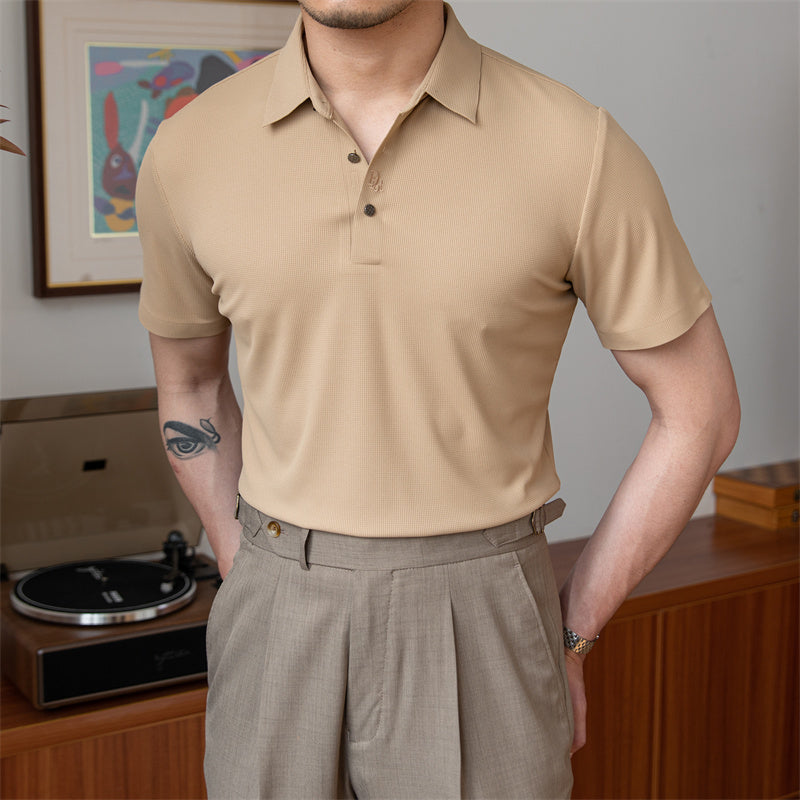 Draped Non-Iron Silky Polo