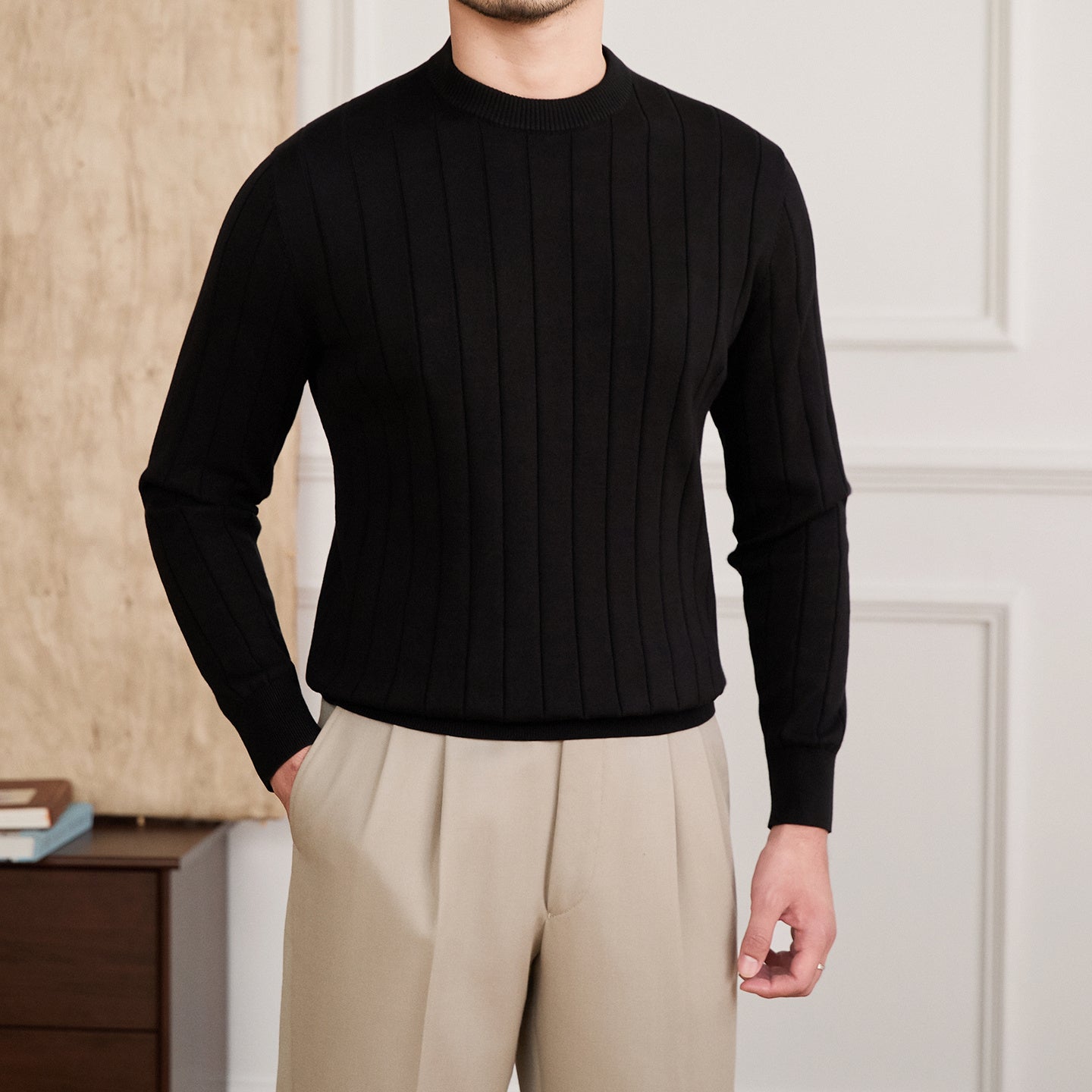 Milano Pleated Knit Cotton Jumper