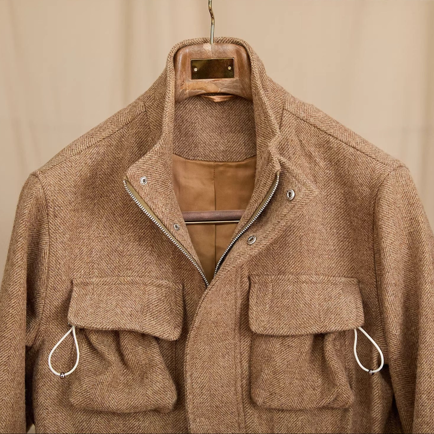 Vienna Herringbone Wool Field Jacket