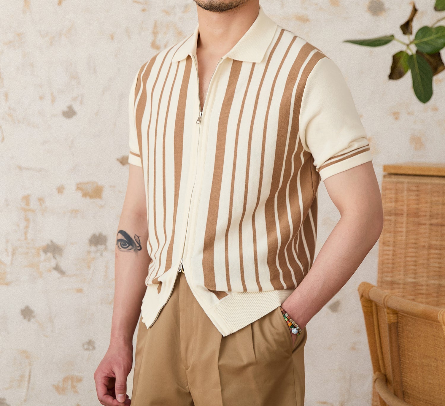 St. Julian Cotton Striped Cotton Cardigan