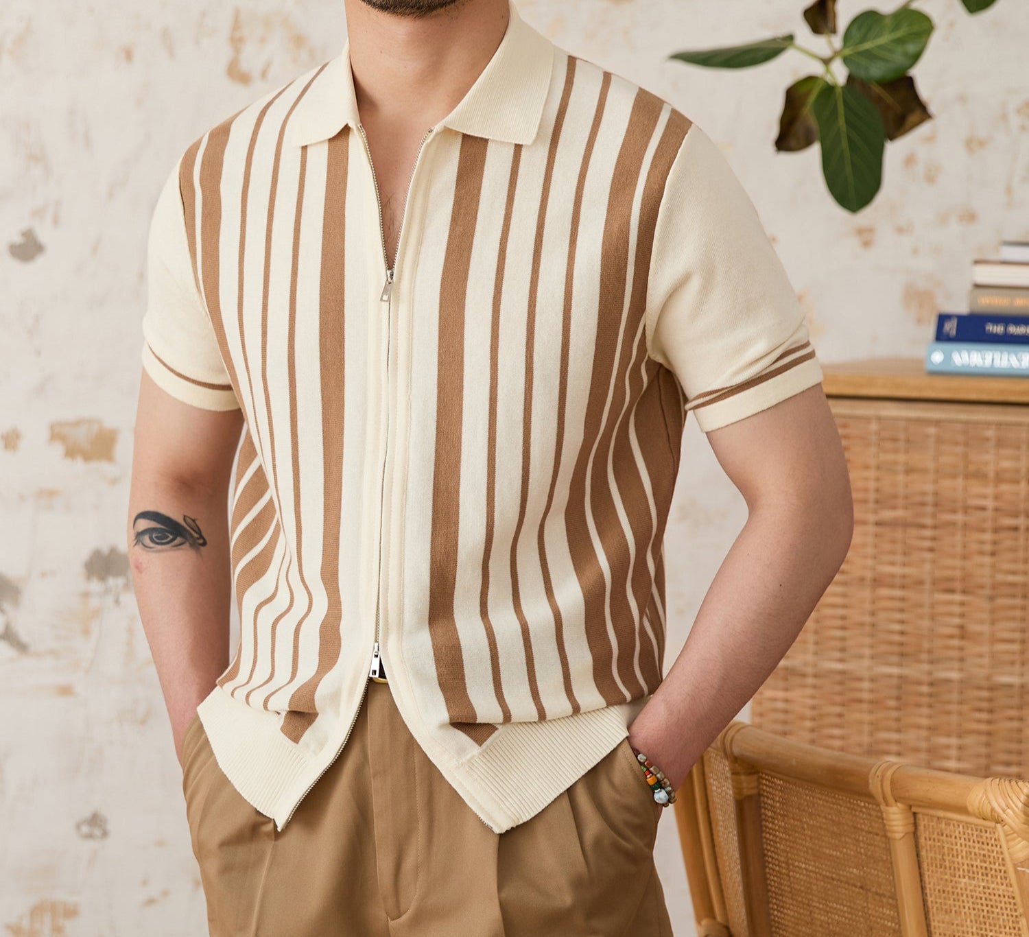 St. Julian Cotton Striped Cotton Cardigan