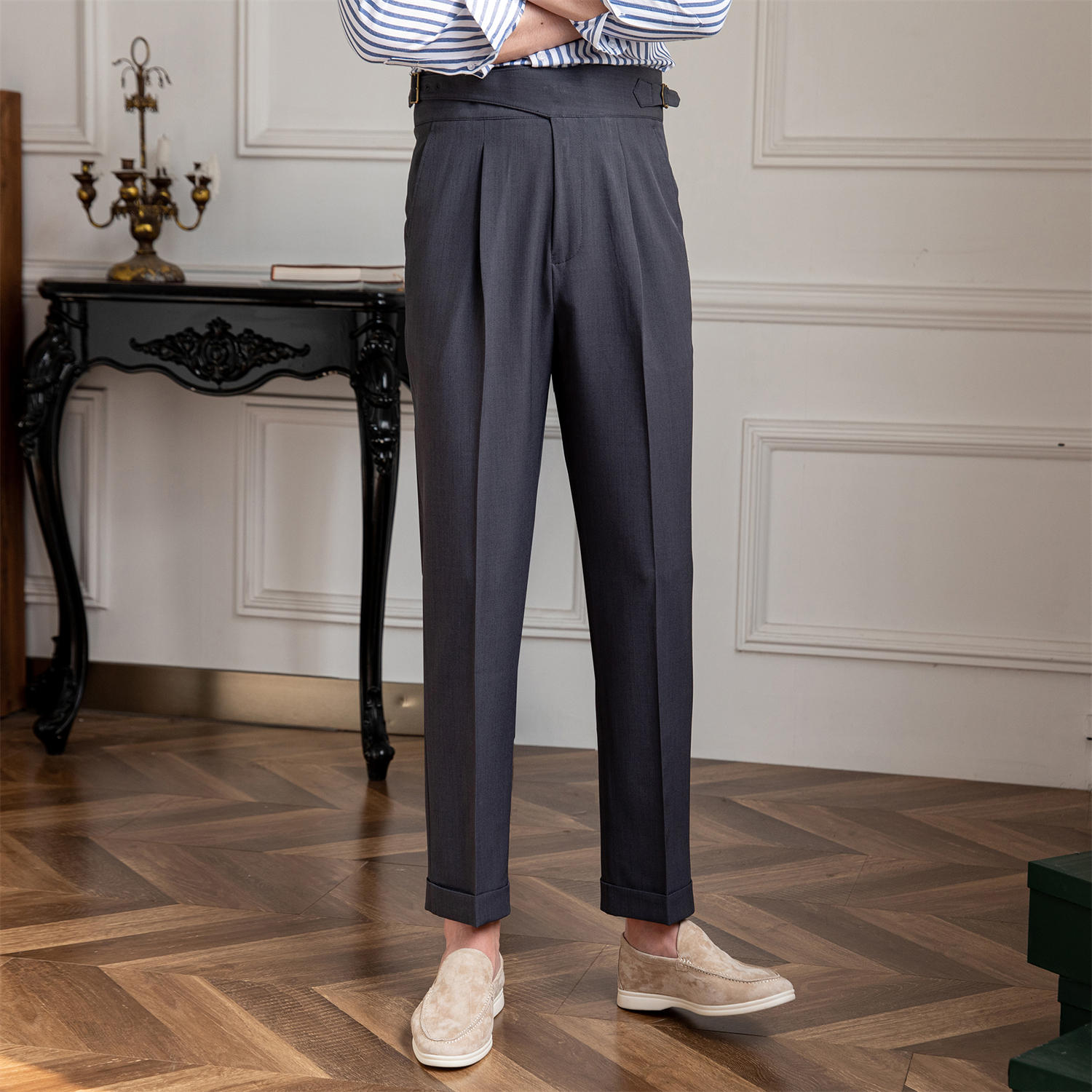 Men's Double Pleated Trouser, Men's Clearance