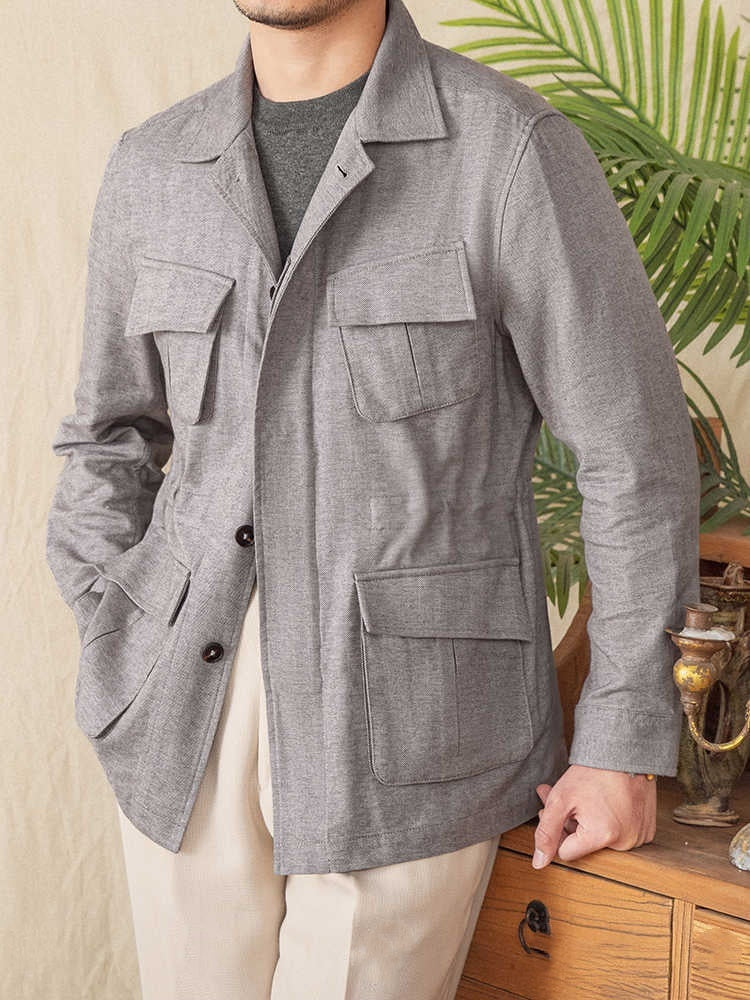 Herringbone Cotton Hunting Jacket