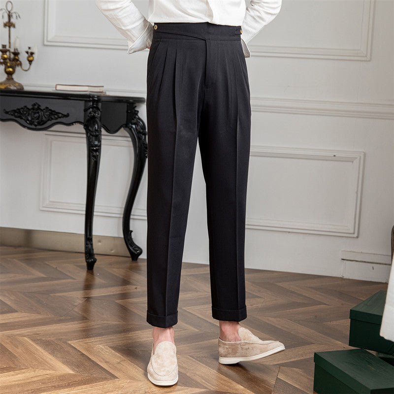 Moneglia Straight Fit Pleated Trousers