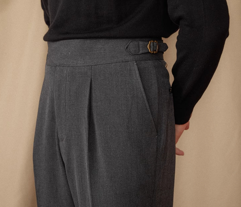 Lausanne Wool Blend Straight Fit Gurkha Trousers