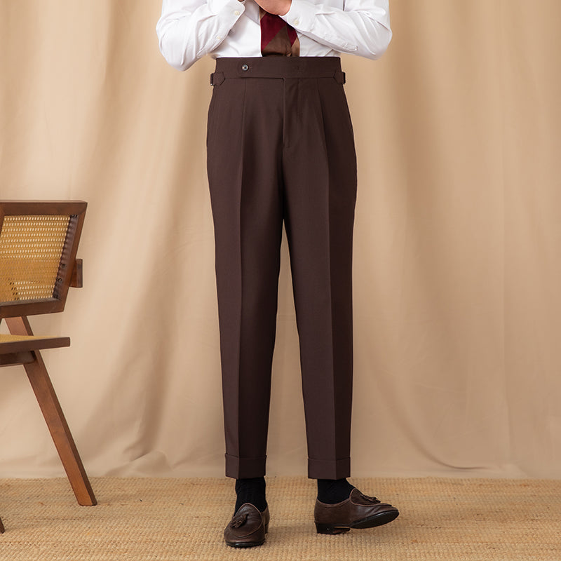 Perugia Ufficio Single Pleated Straight Fit Trousers