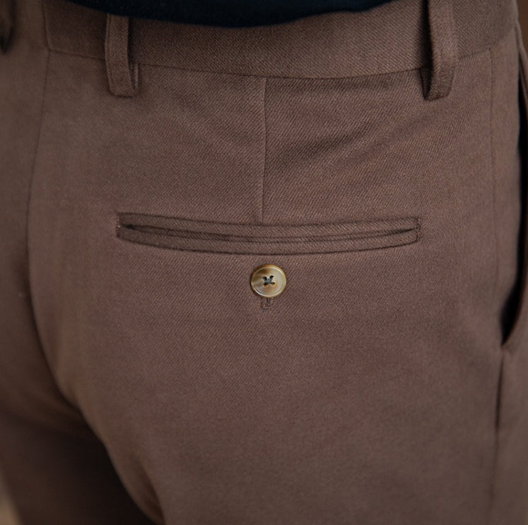 Bristol Wool Felt Straight Fit Trousers