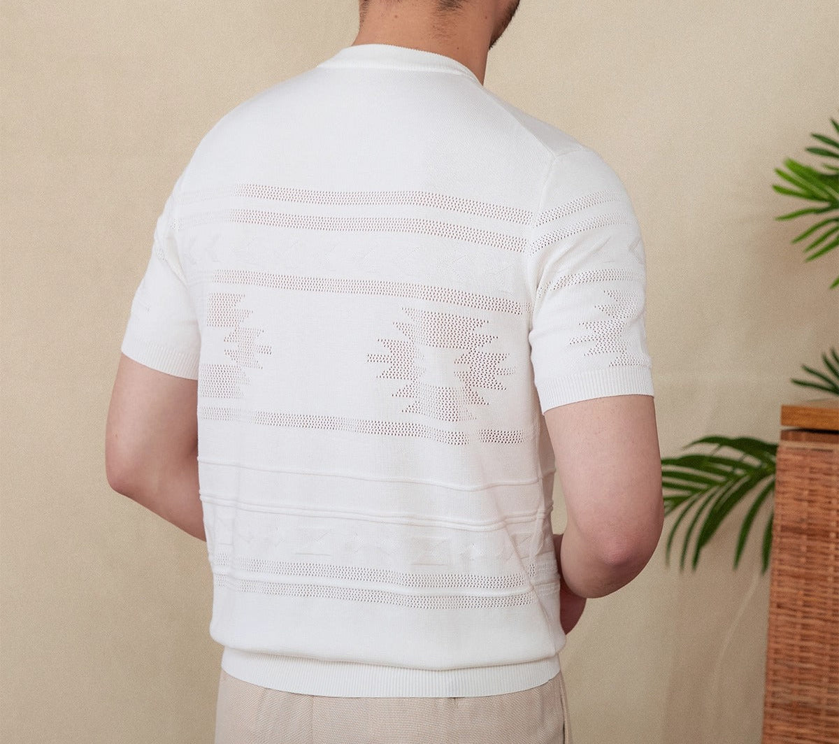 Navajo Cotton Blend Henley T-Shirt