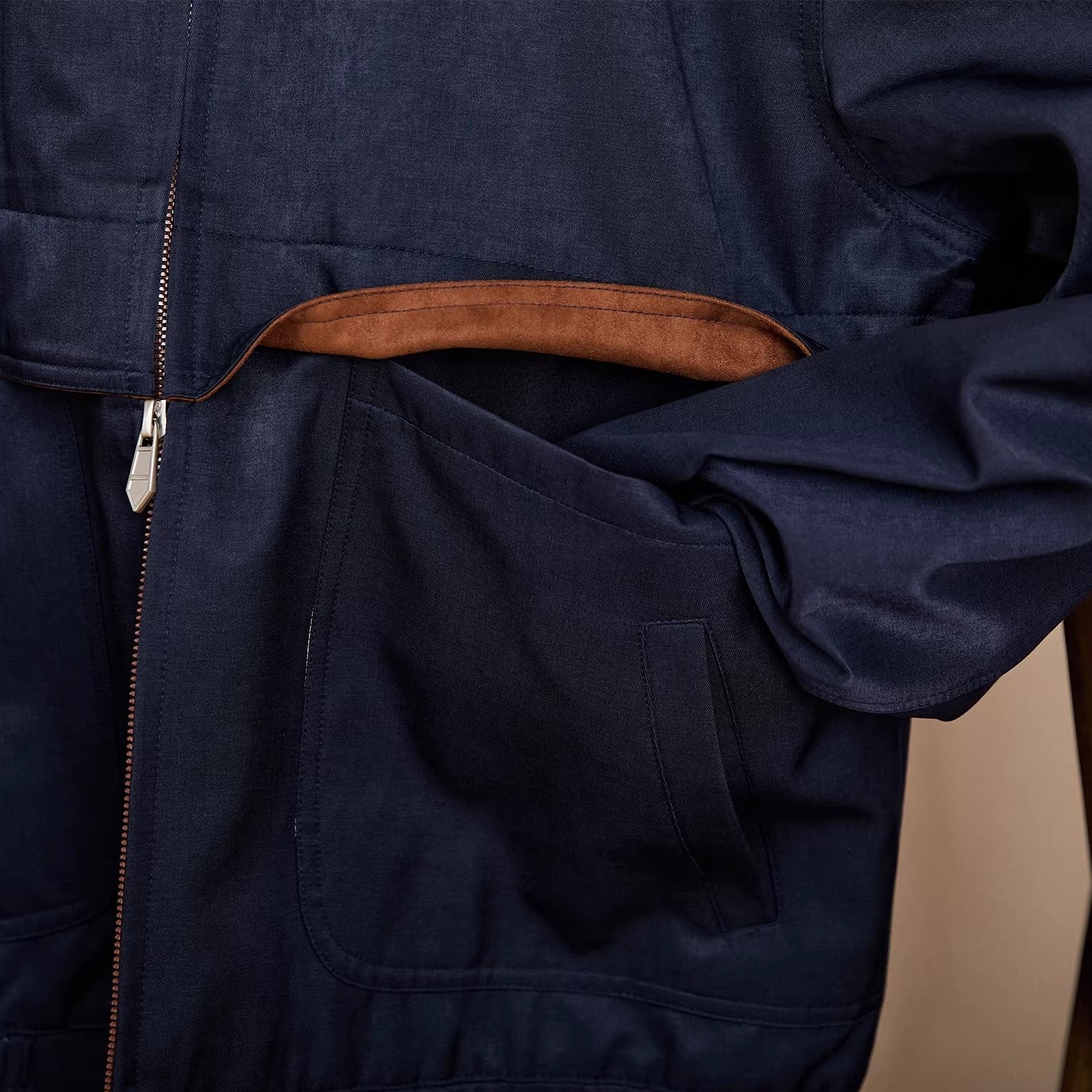 Paris Cotton Blend Faux Suede Jakcet