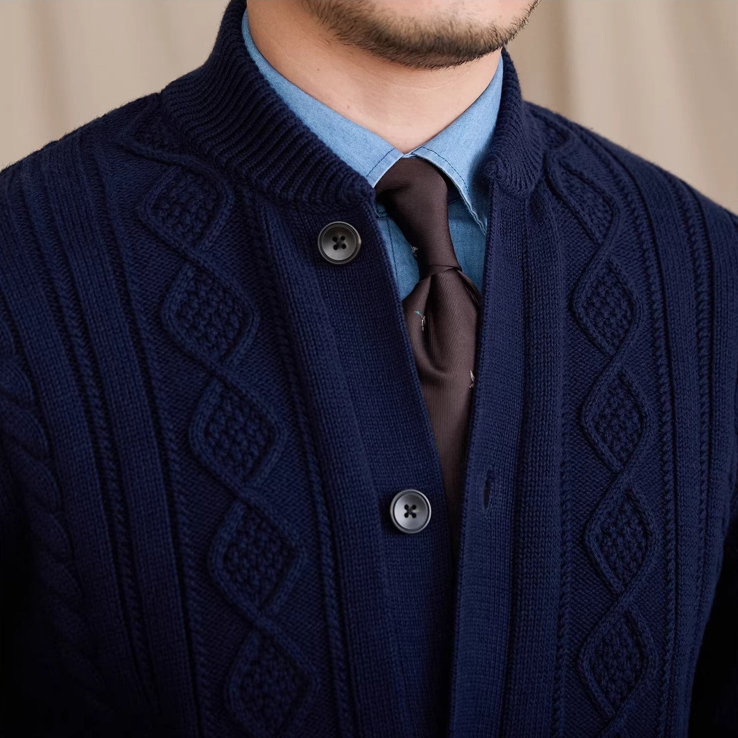 Lazio Geometric Knitted Cardigan