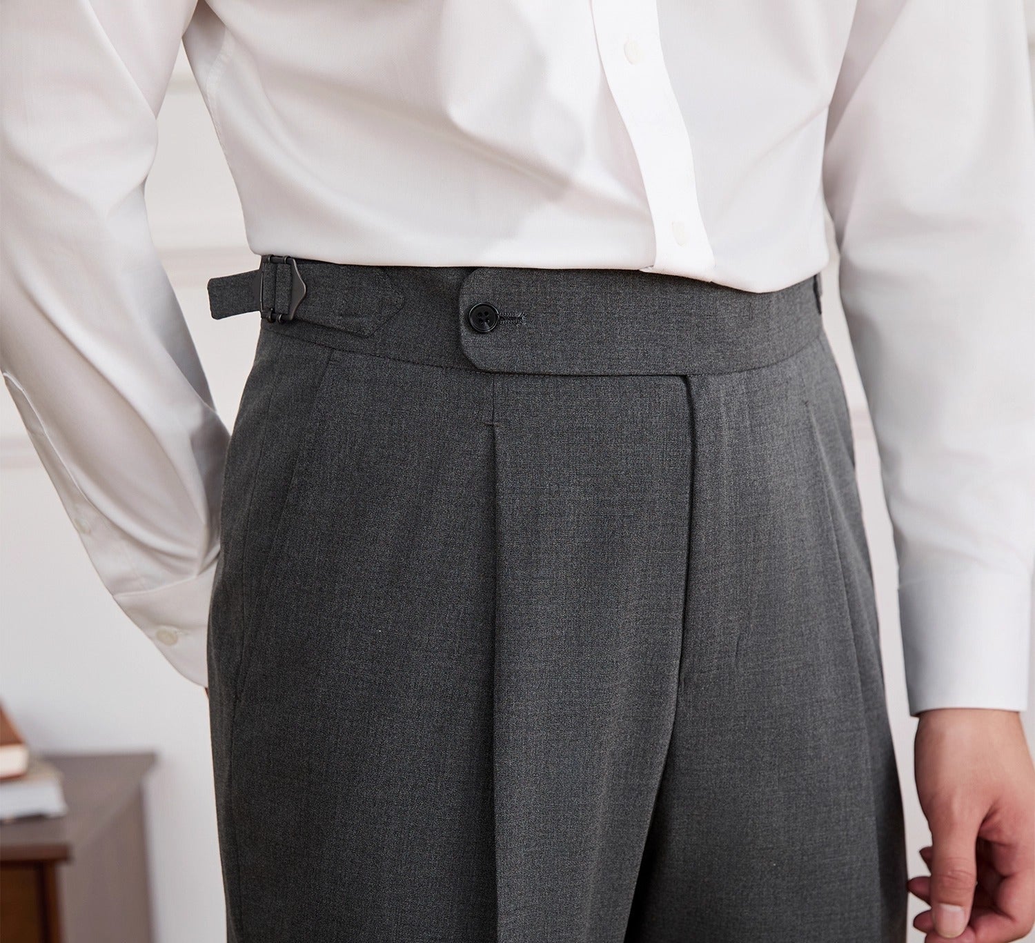 Ivy Straight Fit High Waisted Trousers
