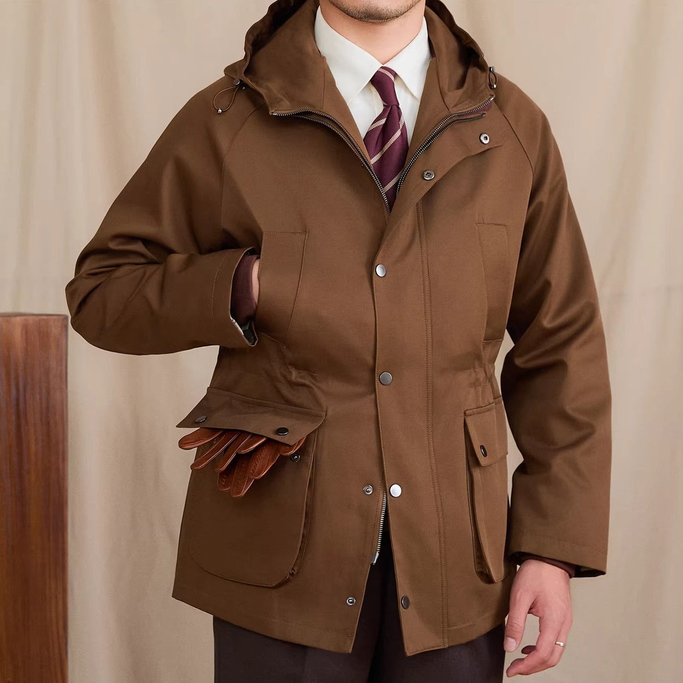 Fulham Cotton Blend Hooded Jacket