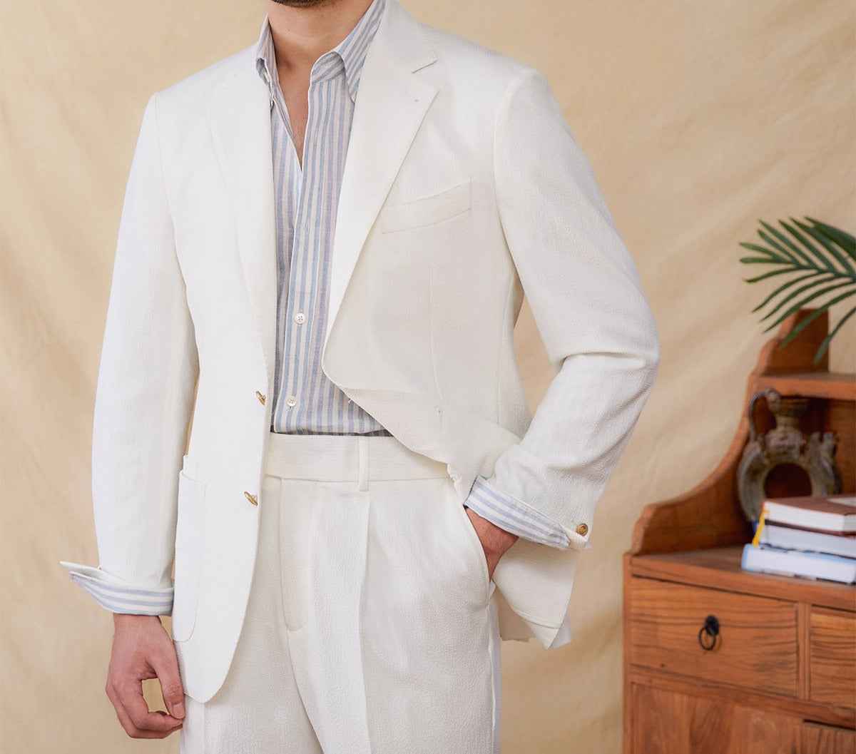 Ritz Cotton Blend Seersucker Blazer