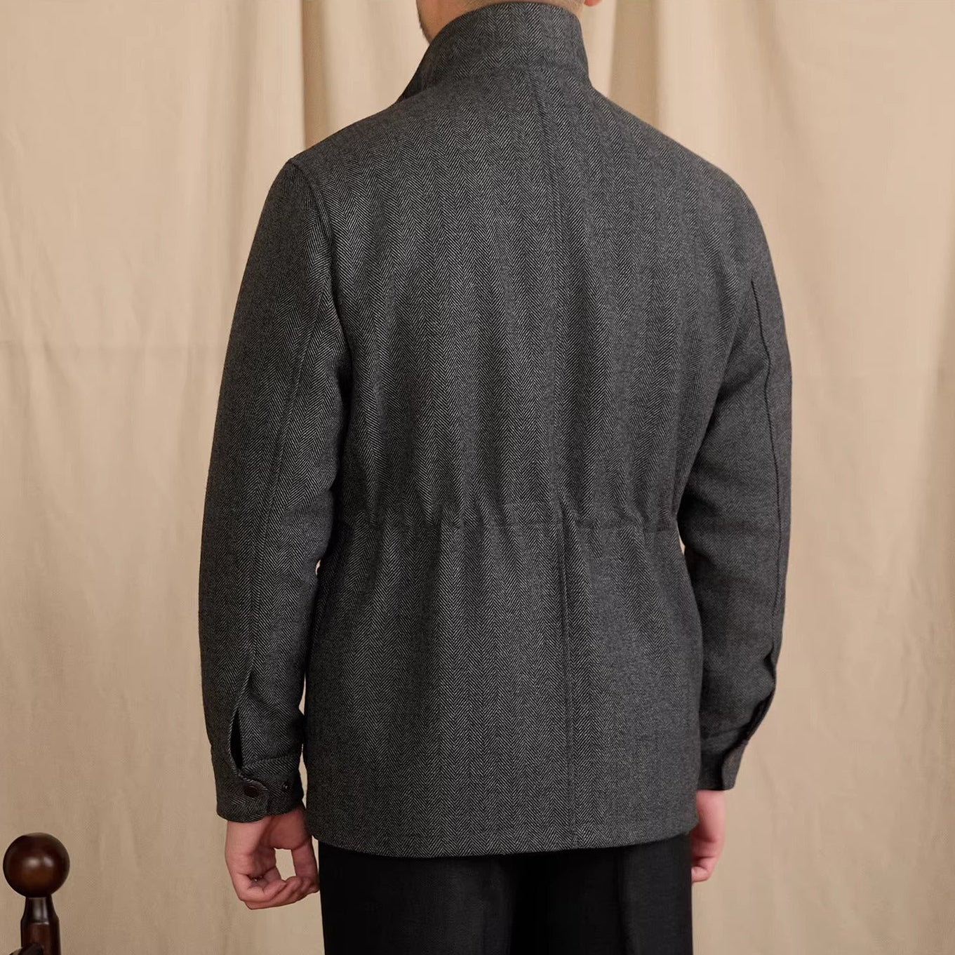 Motcomb Street Herringbone Padded Wool Blend Jacket