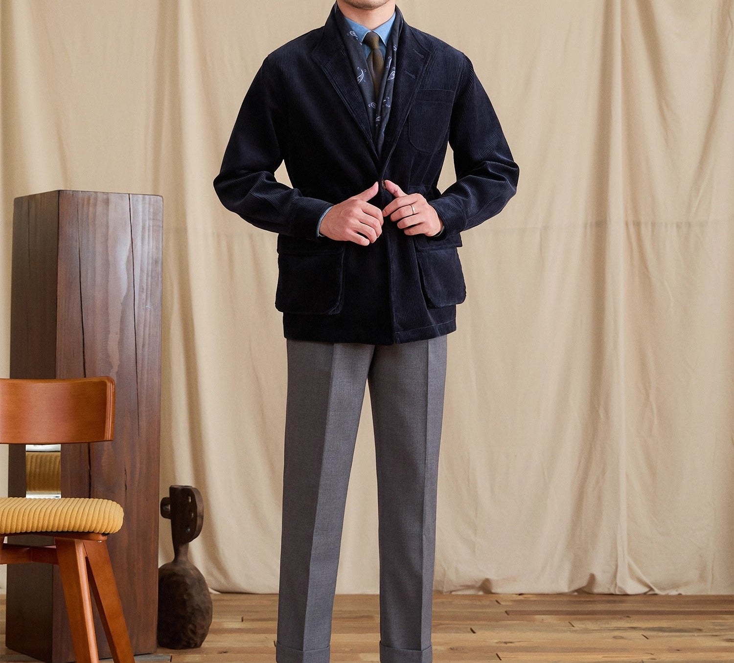 Milano Corduroy Cotton Suit Jacket