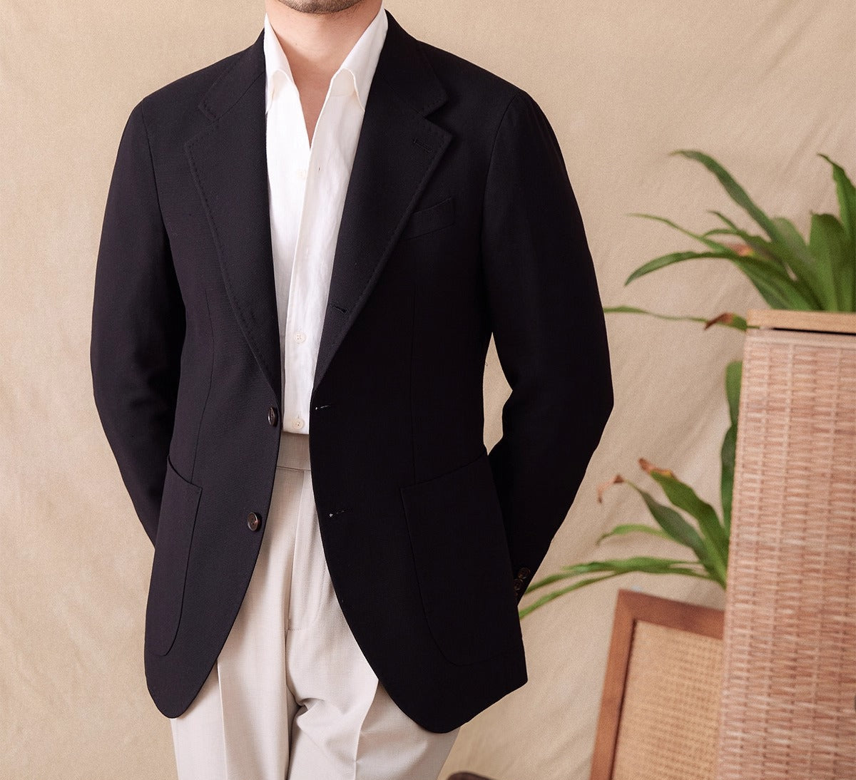 Monaco Linen Blend Sports Blazer Jacket