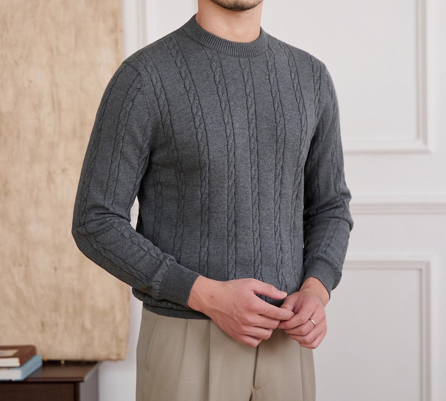 Lausanne Cable Knit Cotton Jumper