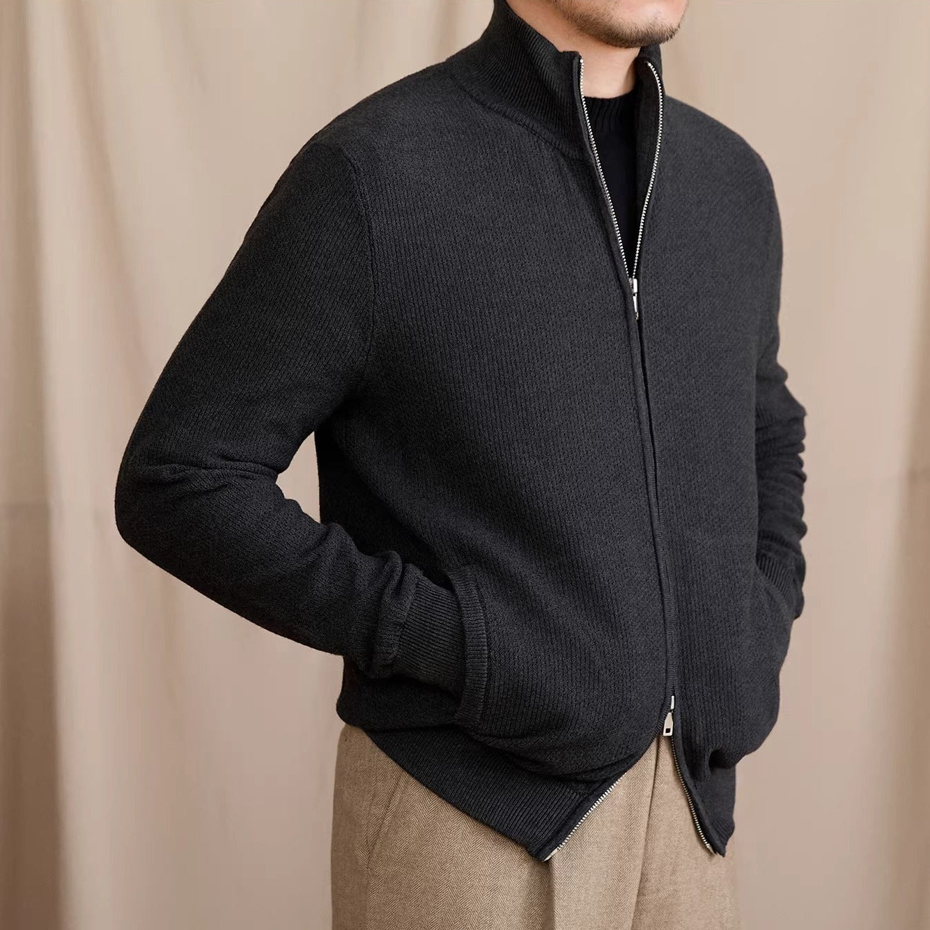 Ufficio Wool Blend Knitted Cardigan