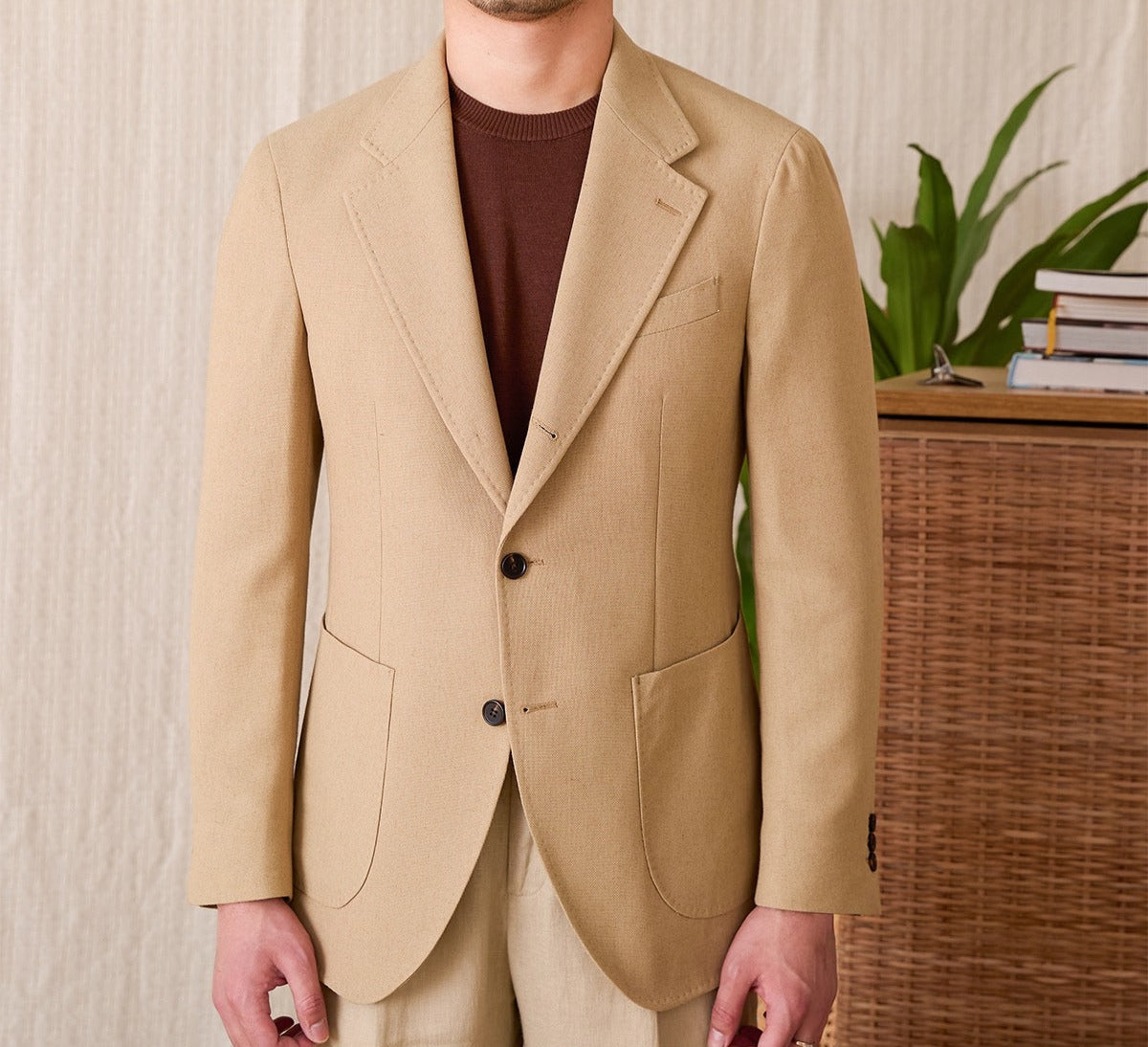Monaco Linen Blend Sports Blazer Jacket