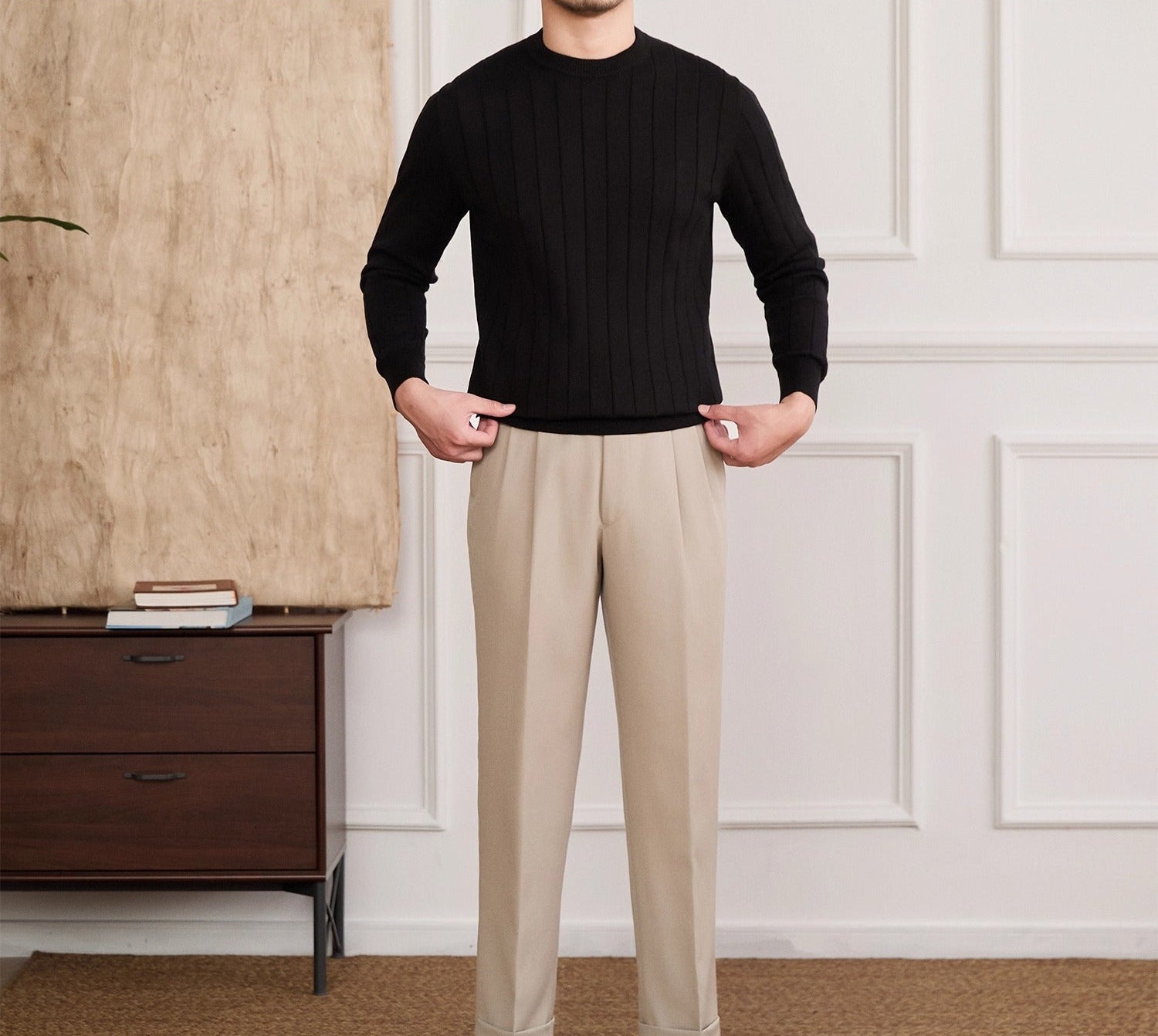 Milano Pleated Knit Cotton Jumper