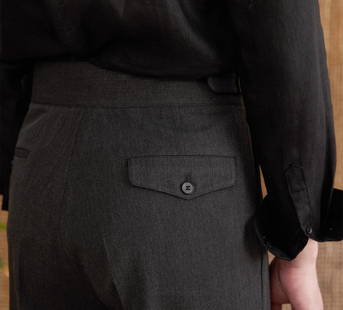 Sicilia Gurkha Straight Fit High Waisted Trousers