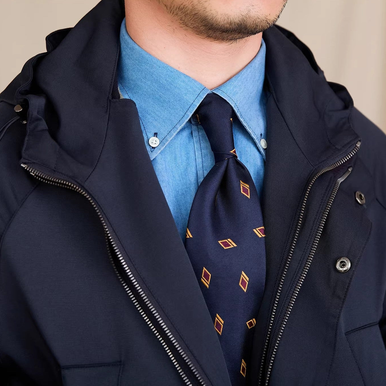 Fulham Cotton Blend Hooded Jacket